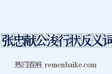 张忠献公浚行状反义词是什么意思的图片